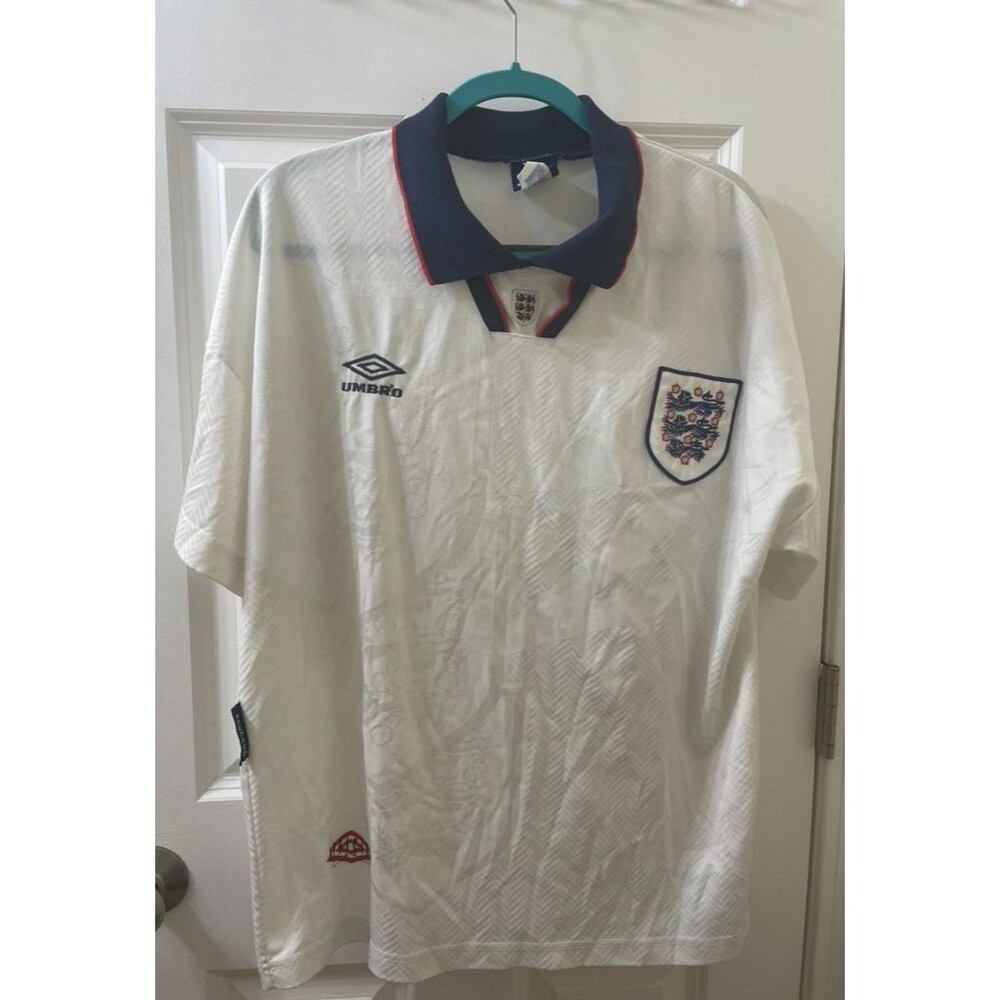 ENGLAND 1993 1994 1995 Home Football Shirt Soccer Jersey Umbro Sz L